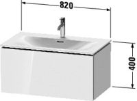 Vorschau: Duravit L-Cube Waschtischunterschrank wandhängend 82x48cm mit 1 Schublade für Viu 234483, techn. Zeichnung