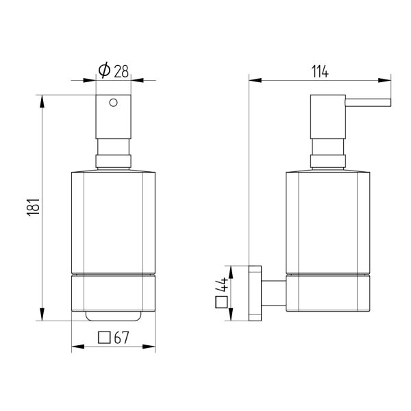 Avenarius Serie 240 Seifenspender, chrom 2401300010