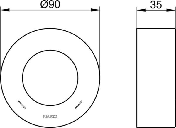 Keuco IXMO Verlängerungs-Rosette rund für Einhebelmischer, Unterputz-1