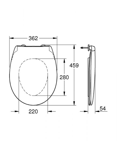 Grohe Bau Keramik WC-Sitz, weiß