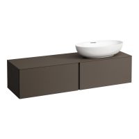 Vorschau: Laufen IL BAGNO ALESSI ONE Schubladenelement 1600, Ausschnitt rechts, zu Waschtisch, dunkelbraun, H4303530974291