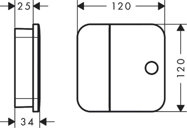 Axor One Thermostatmodul Unterputz, für 1 Verbraucher