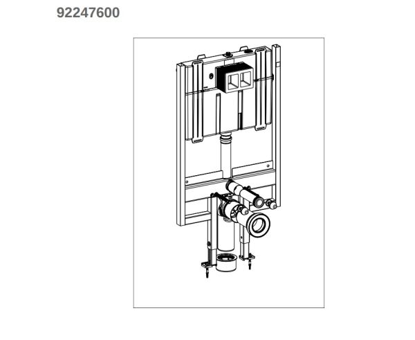 Villeroy&Boch ViConnect WC-Vorwandelement für Trockenbau, Compact, mit Spülkasten 80cm 922476001