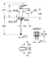 Vorschau: Grohe Swift 2023 Waschtischbatterie L 24330001