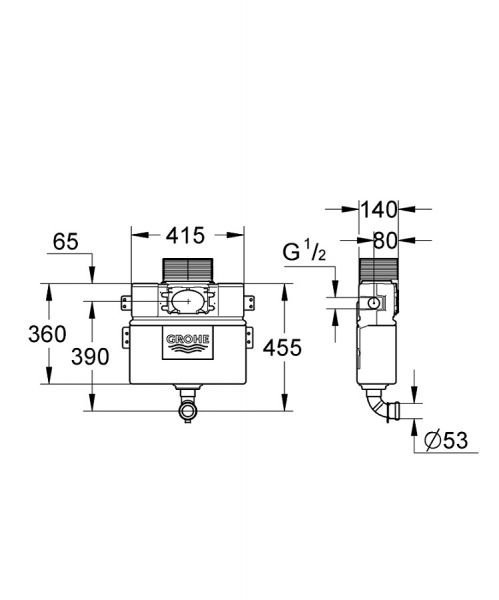 Grohe Spülkasten für WC 6-9l einstellbar 38422000 1