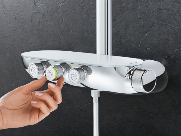 Grohe Rainshower System SmartControl 360 DUO Duschsystem, chrom/moon white
