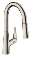 Hansgrohe Talis M51 Einhebel-Küchenmischer 160 mit Ausziehbrause, edelstahl finish