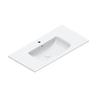 Catalano Italy Doppelwaschtisch 125x46cm, weiß CataGlaze+ 1 Hahnloch 0721011001