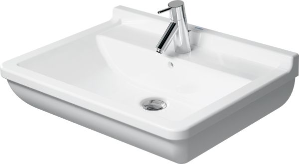 Duravit Starck 3 Waschtisch rechteckig 65x48,5cm, 1 Hahnloch, mit Überlauf, weiß 0300650000