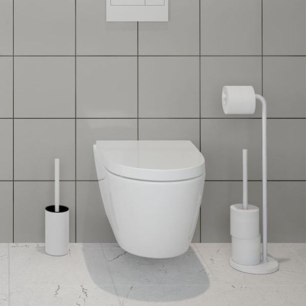 Smedbo/Beslagsboden Toilettenpapierhalter/Reservepapierhalter, Standmodell, weiß