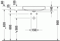 Vorschau: Duravit DuraSquare Aufsatzwaschtisch rechteckig 60x34,5cm, ohne Überlauf, geschliffen, weiß