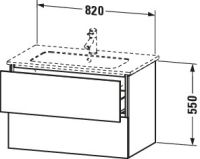 Vorschau: Duravit L-Cube Waschtischunterschrank wandhängend 82x48cm mit 2 Schubladen für ME by Starck 233683