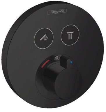 Hansgrohe ShowerSelect S Thermostat Unterputz für 2 Verbraucher mattschwarz 15743670