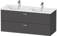 Vorschau: Duravit XBase Waschtischunterschrank 127,5cm, 2 Auszüge, passend zu Doppelwaschtisch ME by Starck 233613 XB613004949