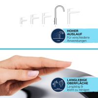 Vorschau: Grohe QuickFix Swift Waschtischarmatur L-Size, Zugstangen-Ablaufgarnitur, chrom