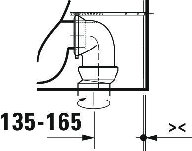 Duravit ME by Starck Stand-WC für Kombination, Tiefspüler, spülrandlos, WonderGliss, weiß