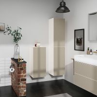 Vorschau: Hansgrohe Xevolos E Halbhochschrank 89x40x36cm, Türanschlag rechts, sandbeige matt bronze struktur 54216390