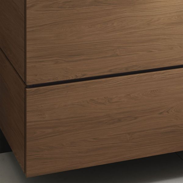 hansgrohe Xilesa E Möbelset 70cm mit Push-Open Schubkästen, eiche kaschmir