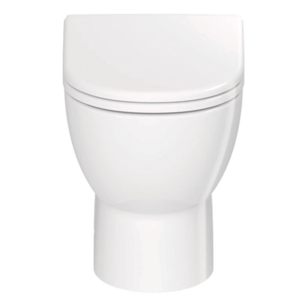 Duravit D-Code Stand-WC rimless Set mit SoftClose WC-Sitz 57x37cm, weiß