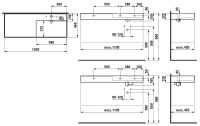 Vorschau: Laufen Kartell Waschtisch mit Ablage links 120x46cm Maße