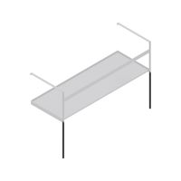 Catalano Füße für Metallkonsole, schwarz satiniert