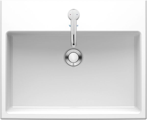 Duravit Vero Air Einbauwaschtisch rechteckig 55x45,5cm, mit 1 Hahnloch, mit Überlauf, weiß 0383550000