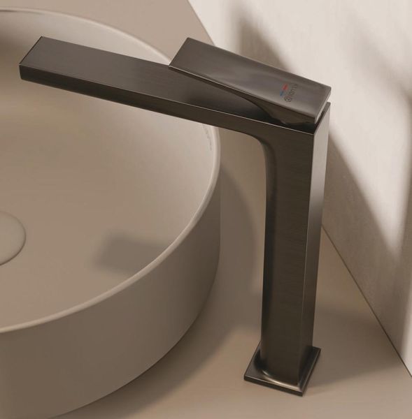 Kludi DECUS Waschtischarmatur für Aufsatzwaschtisch brushed gunmetal 54298N275