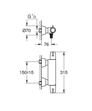 Grohe Grohtherm Special Thermostat-Waschtischbatterie, DN 15, chrom