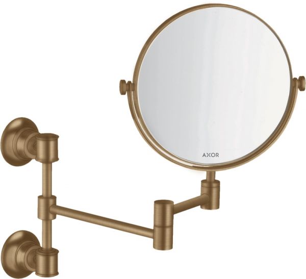 Axor Montreux Rasierspiegel schwenkbar, 1,7-fache Vergrößerung brushed bronze 42090140