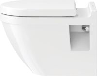 Vorschau: Duravit Starck 3 Wand-WC 54x36,5cm, oval, WonderGliss, weiß 22000900001 3