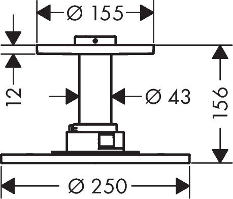 Axor ShowerSolutions Kopfbrause 250 1jet mit Deckenanschluss