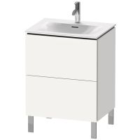 Duravit L-Cube Waschtischunterschrank bodenstehend 62x48cm mit 2 Schubladen für Viu 234463, weiß, LC659501818