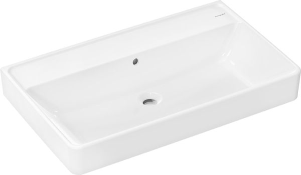 hansgrohe Xanuia Q Aufsatzbecken 80x48cm Unterseite geschliffen mit Überlauf ohne Hahnloch weiß 60251450