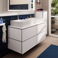 Vorschau: hansgrohe Xilesa E Waschtischunterschrank 137,5x55cm für Konsole, 4 Schubkästen mit Push-Open