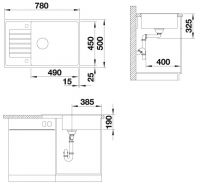 Vorschau: BLANCO ZIA XL 6 S Compact Becken reversible einbaubar, mit Ablauffernbedienung 526018