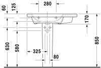 Vorschau: Duravit DuraStyle Waschtisch 80x48cm, mit Überlauf, mit Wondergliss, weiß 23258000001