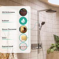 Vorschau: hansgrohe Raindance Alive S Duschsystem 300 EcoSmart, ShowerSelect Comfort, polished gold optic