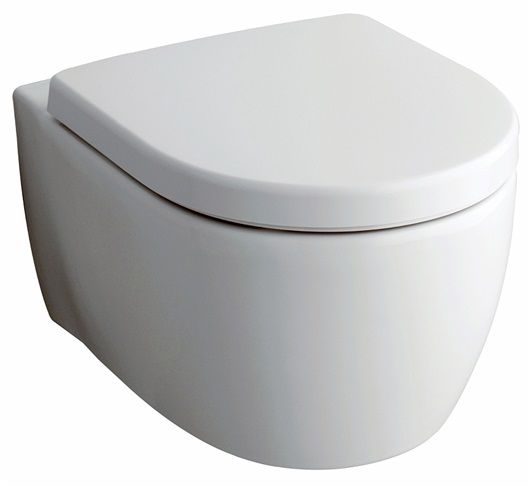 Geberit iCon Tiefspül-WC, 53x35,5cm wandhängend, ohne Spülrand weiß