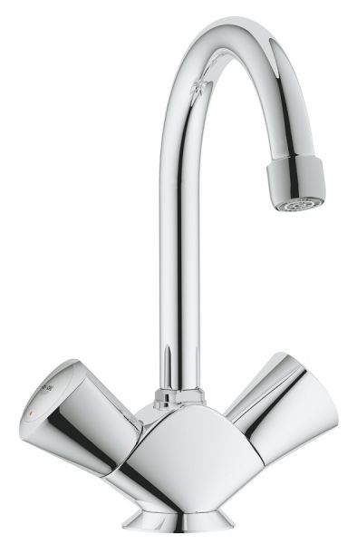 Grohe Costa S Waschtisch-Einlochbatterie mit Zugstangen-Ablaufgarnitur, chrom