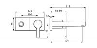 Vorschau: Hansa Hansadesigno Style Fertigmontageset Waschtisch-Einhand-Wandbatterie, chrom