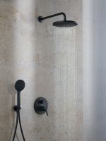 Vorschau: Duravit Handbrause 11cm, 3 Strahlarten, schwarz matt