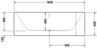 Vorschau: Duravit Happy D.2 Eck-Badewanne 180x80cm Ecke links, weiß
