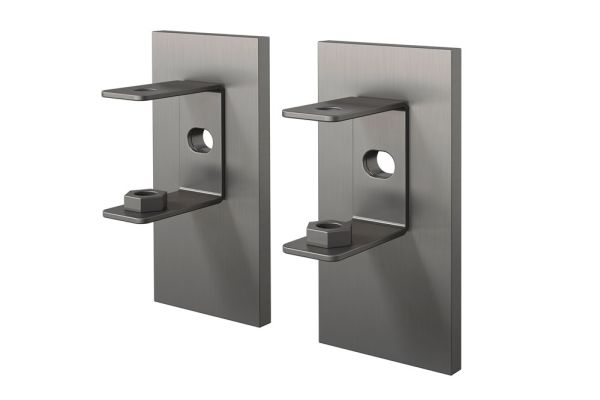 ZACK LINEA Wandhalterung 2er-Set zum Kleben, graphite 40874