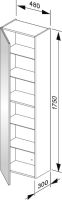 Vorschau: Keuco X-Line Hochschrank, Türanschlag rechts, 48x175x30cm