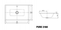 Vorschau: Kaldewei Puro Unterbauwaschtisch 60x38,5cm, Perl-Effekt Mod.3160