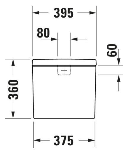 Duravit D-Neo Aufsatz-Spülkasten 3/6L mit Dual Flush, Anschluss unten links, weiß