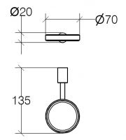 Vorschau: lineabeta PICOLA Halter, chrom