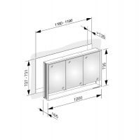 Vorschau: Keuco Royal Lumos Spiegelschrank für Wandeinbau 120x73,5cm