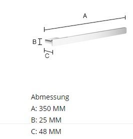 Smedbo Outline Handtuchhalter zur Schrankbefestigung 30cm, chrom FK210