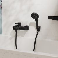 Vorschau: hansgrohe Zesis S Einhebel-Wannenarmatur Aufputz schwarz matt 74420670